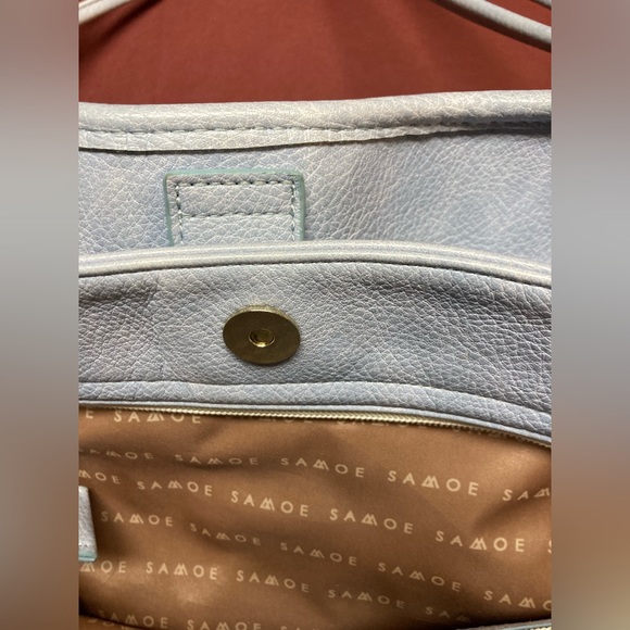 Samoe Blue & Silver Woven Magnetic Snap Purse. Excellent Condition. - Picture 5 of 5